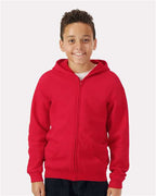 Gildan 18600B - Youth Heavy BlendTM Full-Zip Hooded Sweatshirt - Red