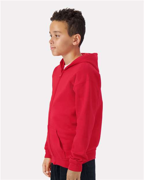 Gildan 18600B - Youth Heavy BlendTM Full-Zip Hooded Sweatshirt - Red