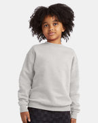 Hanes P360 - Youth EcoSmart® Crewneck Sweatshirt — Ash