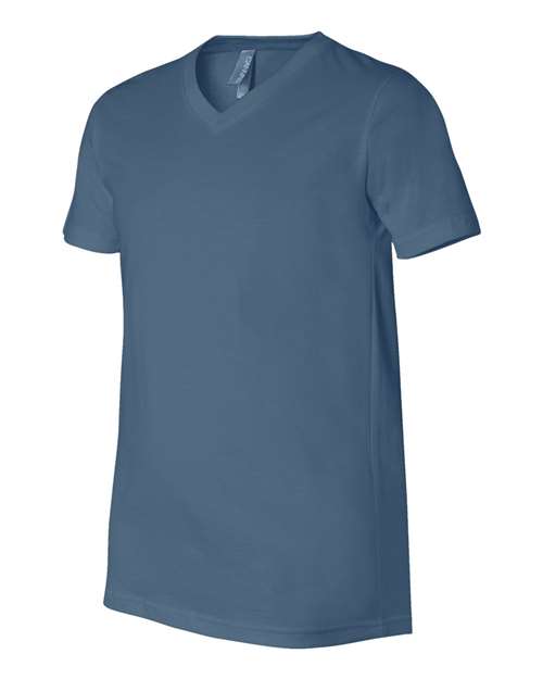 BELLA + CANVAS 3005 - Unisex Jersey V-Neck Tee - Steel Blue