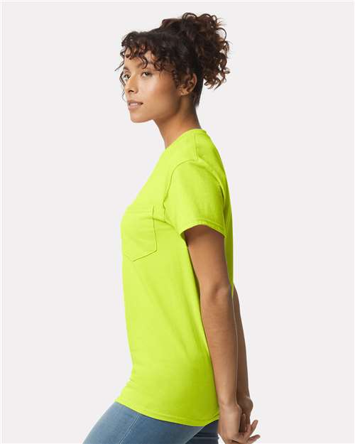 Gildan 2300 - Unisex Ultra Cotton Pocket T-Shirt - Safety Green