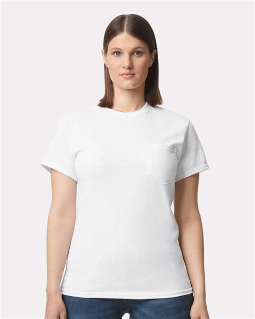 Gildan 2300 - Unisex Ultra Cotton Pocket T-Shirt - White