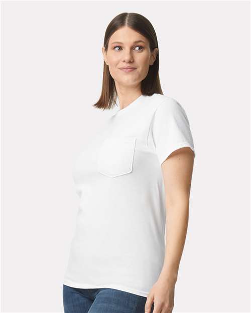 Gildan 2300 - Unisex Ultra Cotton Pocket T-Shirt - White