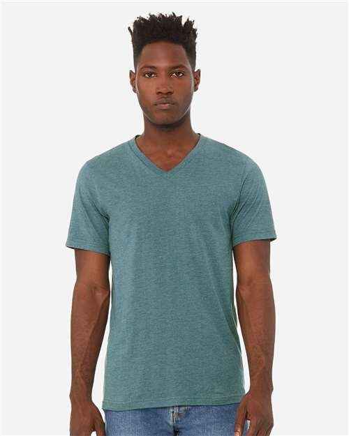 BELLA + CANVAS 3005CVC - Unisex Heather CVC V-Neck Tee