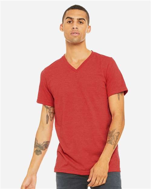 BELLA + CANVAS 3005CVC - Unisex Heather CVC V-Neck Tee BELLA + CANVAS