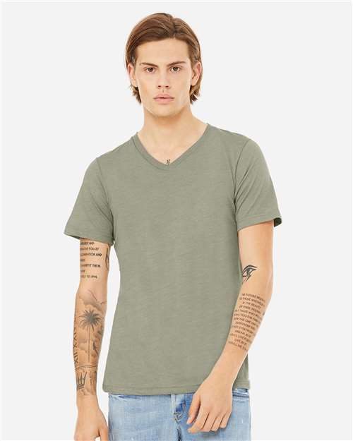 BELLA + CANVAS 3005CVC - Unisex Heather CVC V-Neck Tee BELLA + CANVAS