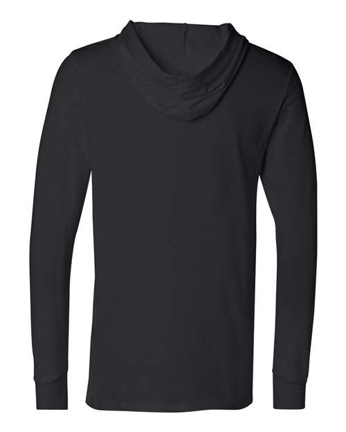 BELLA + CANVAS 3512 - Unisex Jersey Hooded Long Sleeve Tee - Black