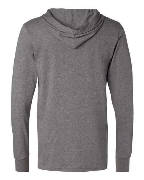 BELLA + CANVAS 3512 - Unisex Jersey Hooded Long Sleeve Tee - Deep Heather