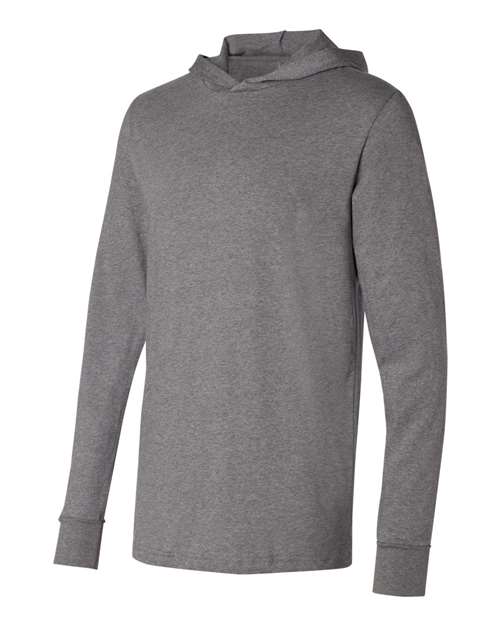 BELLA + CANVAS 3512 - Unisex Jersey Hooded Long Sleeve Tee - Deep Heather