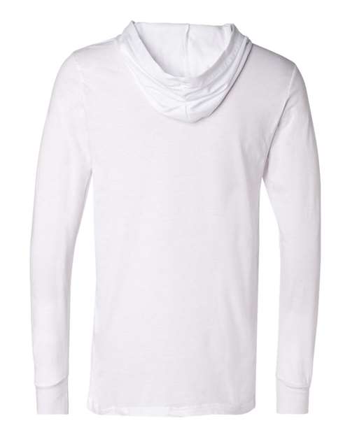 BELLA + CANVAS 3512 - Unisex Jersey Hooded Long Sleeve Tee - White