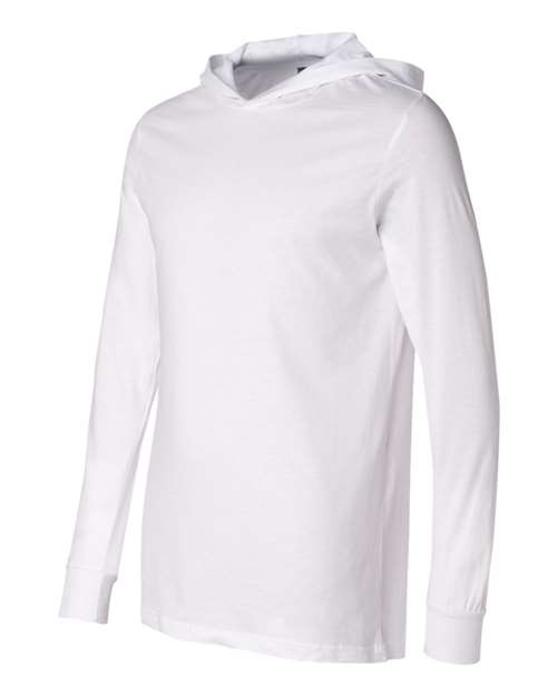 BELLA + CANVAS 3512 - Unisex Jersey Hooded Long Sleeve Tee - White