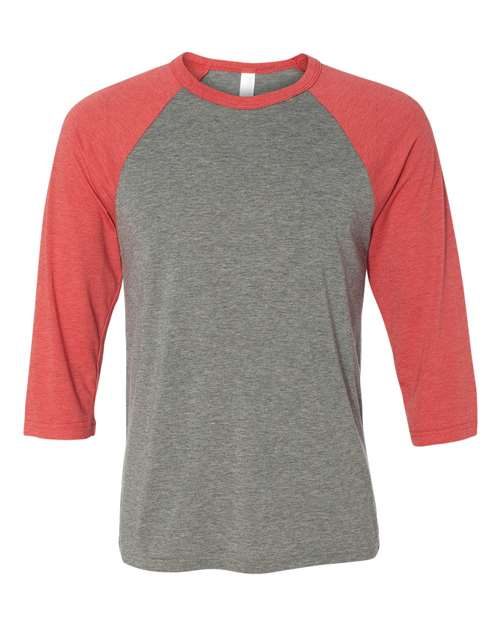 BELLA + CANVAS 3200 - Unisex Three-Quarter Sleeve Baseball Tee BELLA + CANVAS