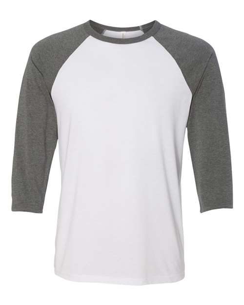 BELLA + CANVAS 3200 - Unisex Three-Quarter Sleeve Baseball Tee BELLA + CANVAS