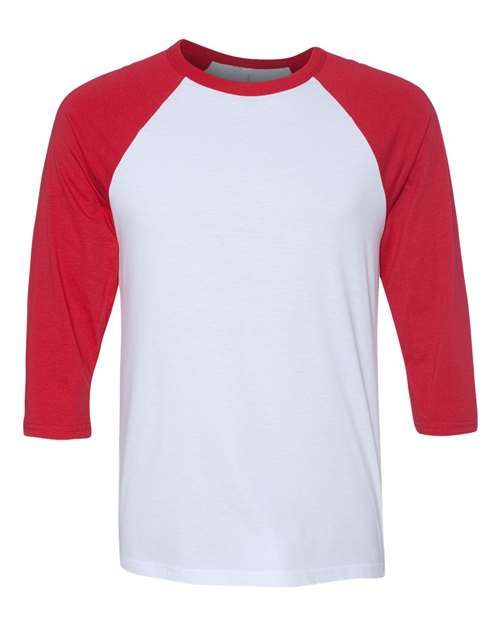 BELLA + CANVAS 3200 - Unisex Three-Quarter Sleeve Baseball Tee BELLA + CANVAS