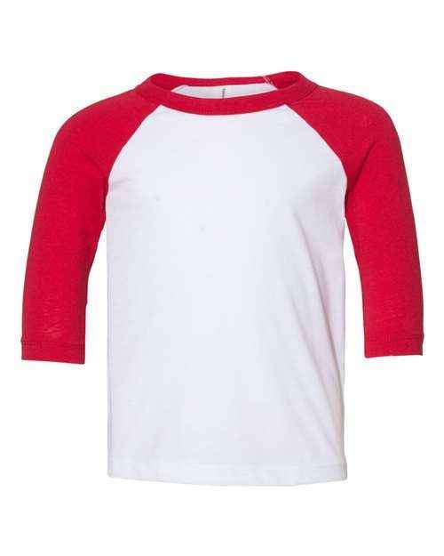 BELLA + CANVAS 3200T - Toddler Three-Quarter Sleeve Baseball Tee