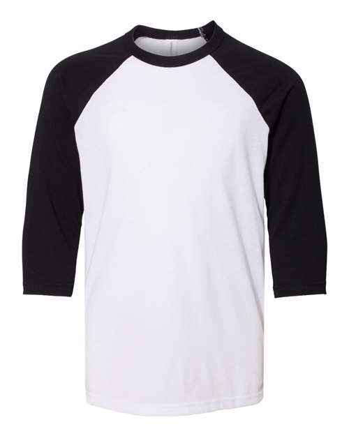 BELLA + CANVAS 3200Y - Youth Three-Quarter Sleeve Baseball Tee