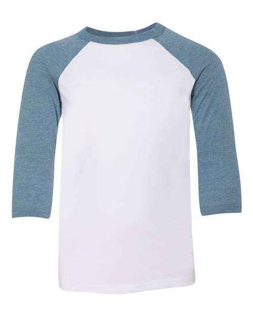 BELLA + CANVAS 3200Y - Youth Three-Quarter Sleeve Baseball Tee