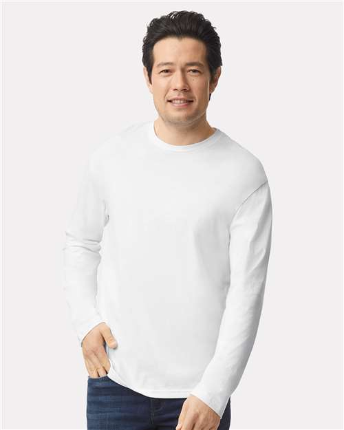 Gildan 64400 - Unisex Softstyle Long Sleeve T-Shirt - White