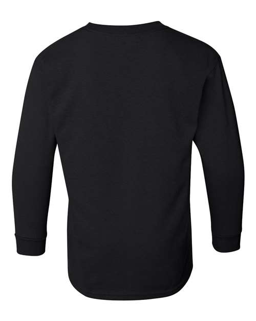 Gildan 5400B - Youth Heavy CottonTM Long Sleeve T-Shirt - Black