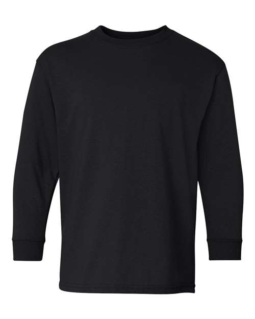 Gildan 5400B - Youth Heavy CottonTM Long Sleeve T-Shirt - Black
