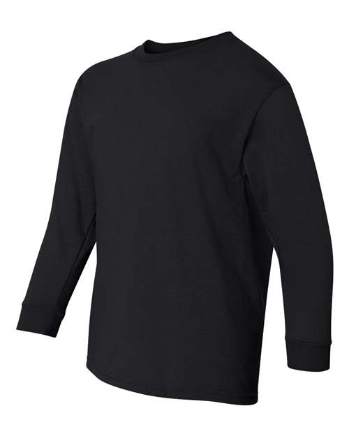 Gildan 5400B - Youth Heavy CottonTM Long Sleeve T-Shirt - Black