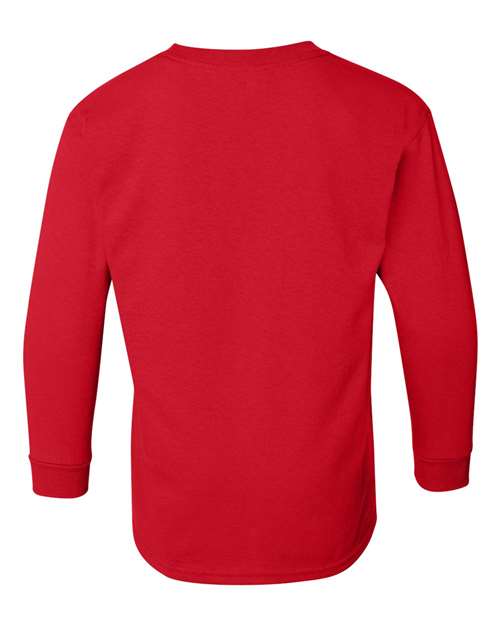 Gildan 5400B - Youth Heavy CottonTM Long Sleeve T-Shirt - Red