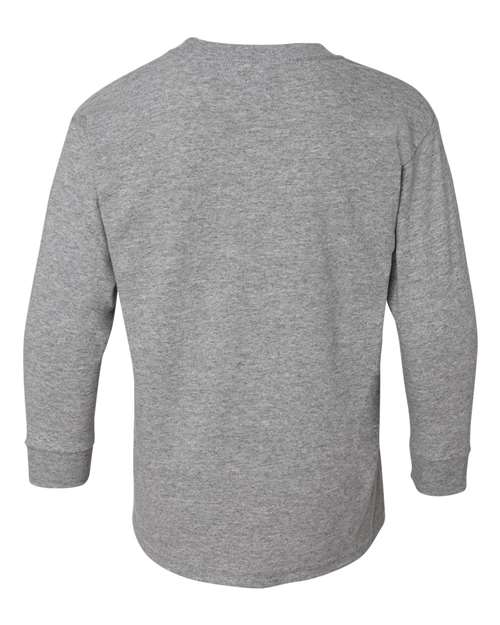 Gildan 5400B - Youth Heavy CottonTM Long Sleeve T-Shirt - Sport Grey