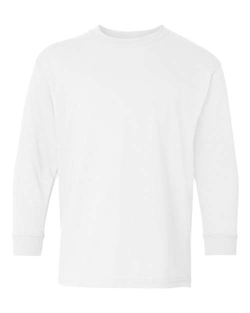 Gildan 5400B - Youth Heavy CottonTM Long Sleeve T-Shirt - White