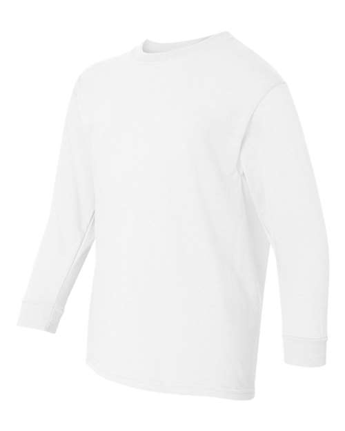 Gildan 5400B - Youth Heavy CottonTM Long Sleeve T-Shirt - White