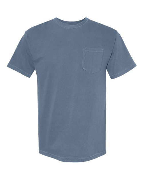 Comfort Colors 6030 - Unisex Garment-Dyed Heavyweight Pocket T-Shirt - Blue Jean