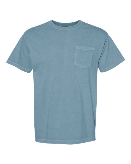 Comfort Colors 6030 - Unisex Garment-Dyed Heavyweight Pocket T-Shirt - Ice Blue