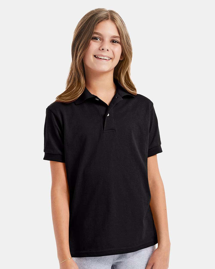 Hanes 054Y - Youth EcoSmart® Jersey Polo
