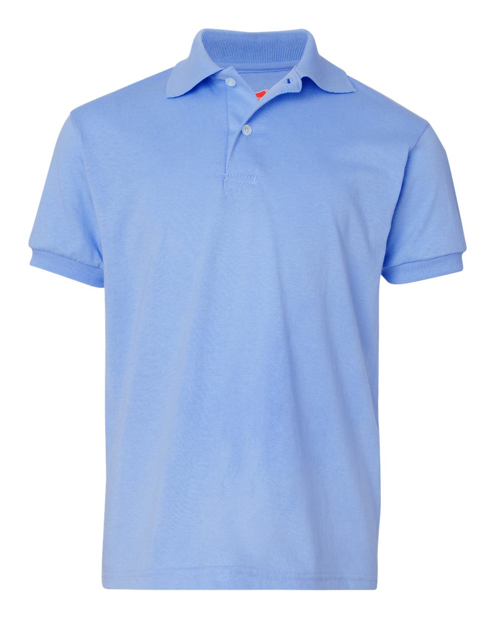 Hanes 054Y - Youth EcoSmart® Jersey Polo — Light Blue (flat)