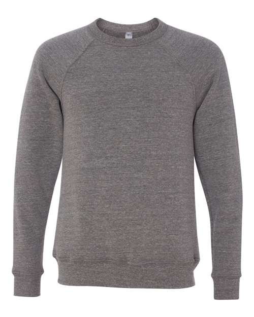 BELLA + CANVAS 3901 - Unisex Sponge Fleece Raglan Crewneck Sweatshirt - Grey Triblend