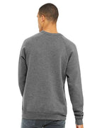 BELLA + CANVAS 3901 - Unisex Sponge Fleece Raglan Crewneck Sweatshirt - Grey Triblend