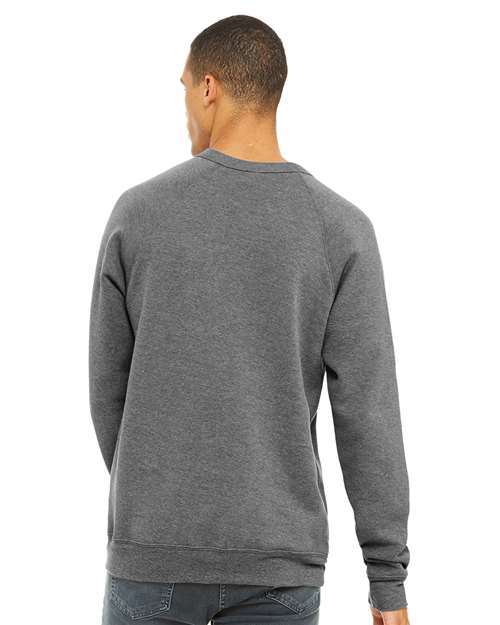 BELLA + CANVAS 3901 - Unisex Sponge Fleece Raglan Crewneck Sweatshirt - Grey Triblend