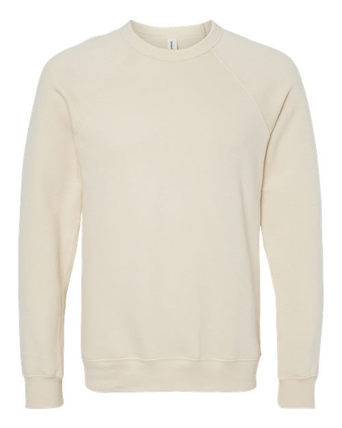 BELLA + CANVAS 3901 - Unisex Sponge Fleece Raglan Crewneck Sweatshirt - Natural