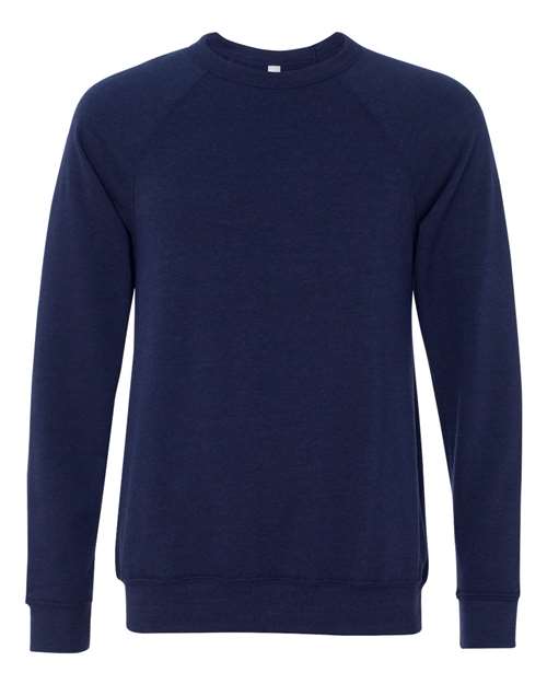 BELLA + CANVAS 3901 - Unisex Sponge Fleece Raglan Crewneck Sweatshirt - Navy Triblend