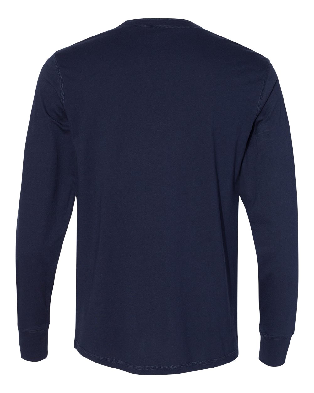 BELLA + CANVAS 3150 — Men's Jersey Henley — Navy (flat)