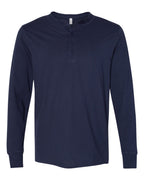 BELLA + CANVAS 3150 — Men's Jersey Henley — Navy