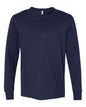 BELLA + CANVAS 3150 — Men's Jersey Henley — Navy