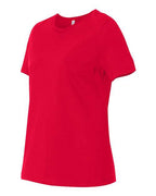 BELLA + CANVAS 6400 - Womens Relaxed Jersey Tee - Red