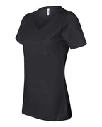 BELLA + CANVAS 6405 - Womens Relaxed Jersey V-Neck Tee - Black