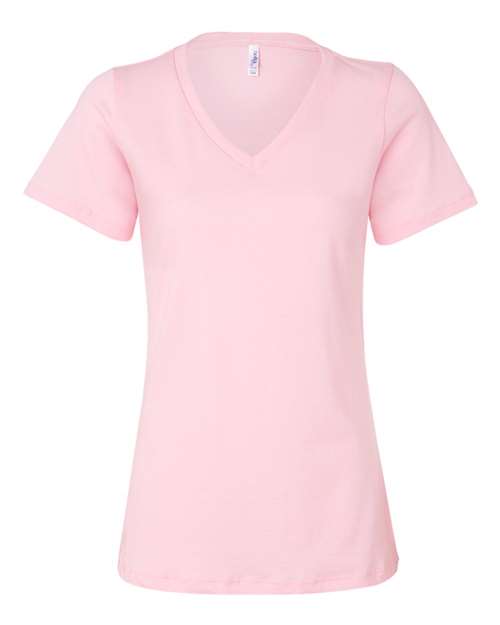 BELLA + CANVAS 6405 - Womens Relaxed Jersey V-Neck Tee - Pink