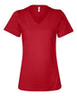 BELLA + CANVAS 6405 - Womens Relaxed Jersey V-Neck Tee - Red