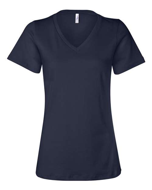 BELLA + CANVAS 6405 - Womens Relaxed Jersey V-Neck Tee - Navy