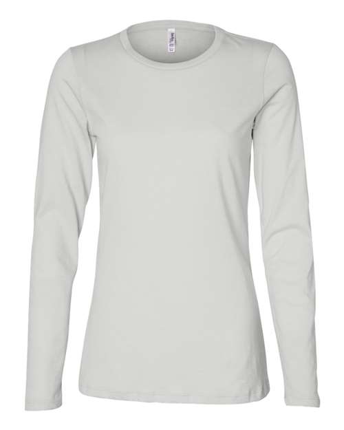 BELLA + CANVAS 6450 — Women’s Relaxed Jersey Long Sleeve Tee - White
