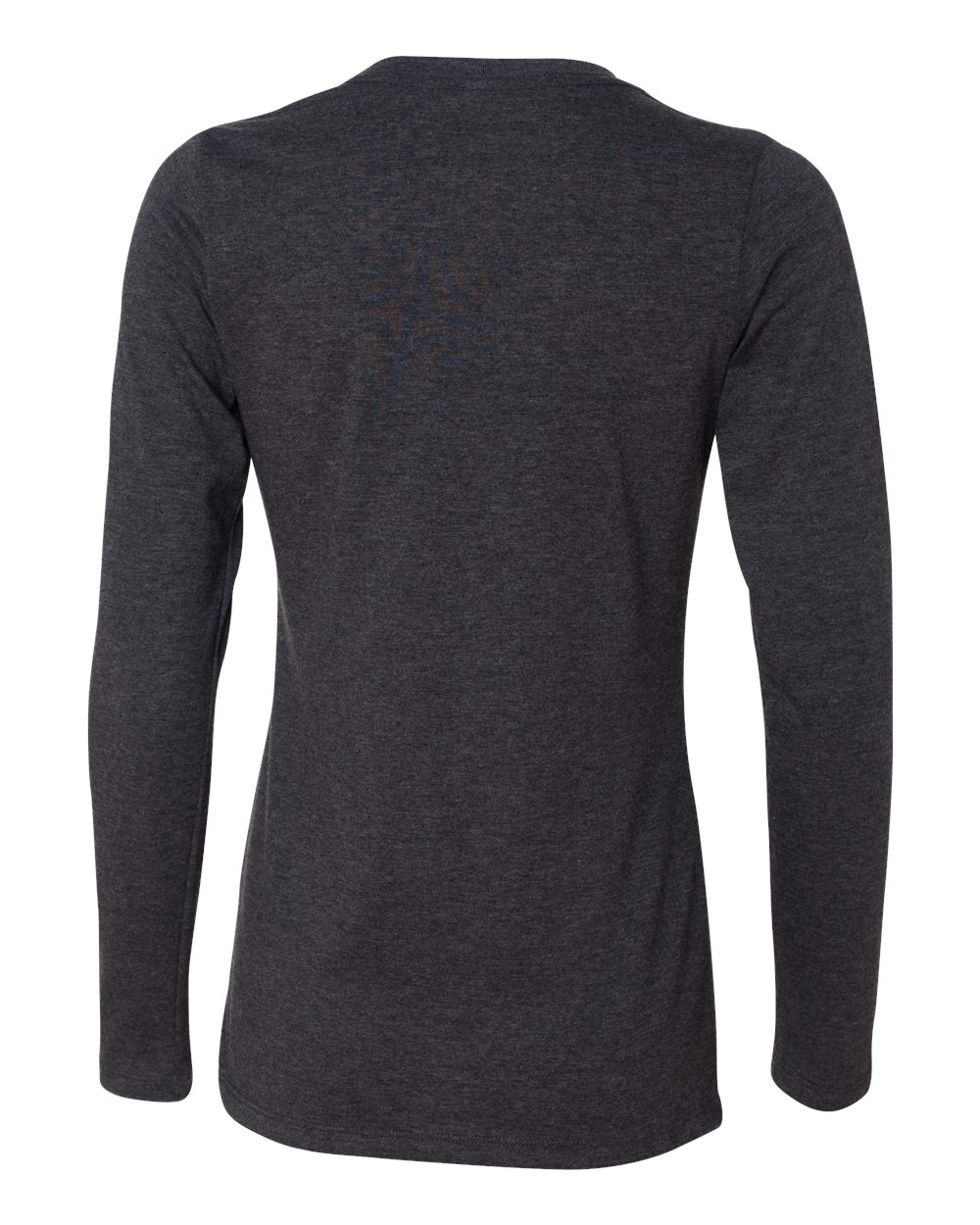 BELLA + CANVAS 6450 — Women’s Relaxed Jersey Long Sleeve Tee — Dark Grey Heather (flat)