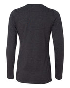 BELLA + CANVAS 6450 — Women’s Relaxed Jersey Long Sleeve Tee — Dark Grey Heather (flat)