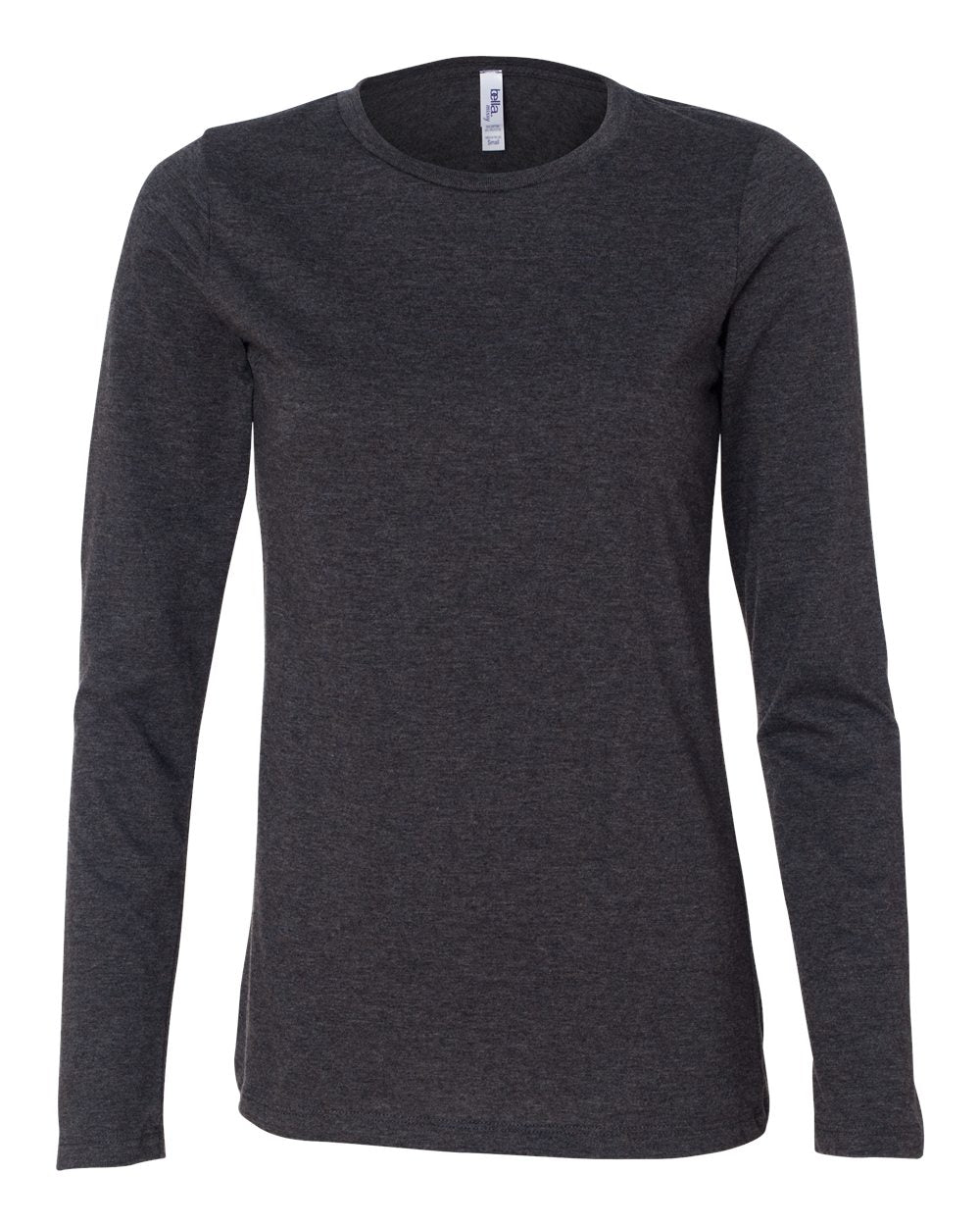 BELLA + CANVAS 6450 — Women’s Relaxed Jersey Long Sleeve Tee — Dark Grey Heather